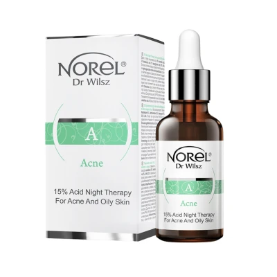 Kuracja kwasowa 15% na noc dla cery trądzikowej i tłustej 30ml NOREL
