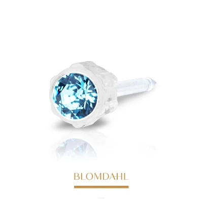 Kolczyk Aquamarine 4 mm BLOMDAHL