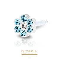 Kolczyk Daisy Aquamarine Crystal 5 mm BLOMDAHL