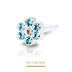 Kolczyk Daisy Aquamarine Crystal 5 mm BLOMDAHL