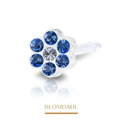 Kolczyk Daisy Sapphire Crystal 5 mm BLOMDAHL
