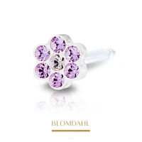 Kolczyk Daisy Violet Crystal 5 mm BLOMDAHL