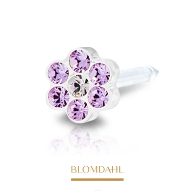 Kolczyk Daisy Violet Crystal 5 mm BLOMDAHL