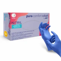Rękawice nitrylowe niebieskie S 100 sztuk Pura Comfort Cobalt AMPri