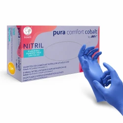 Rękawice nitrylowe niebieskie S 100 sztuk Pura Comfort Cobalt AMPri