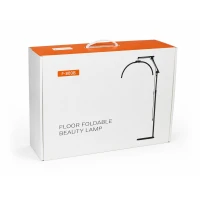 Lampa LED półpierścieniowa LUNA podłogowa czarna ARUBA