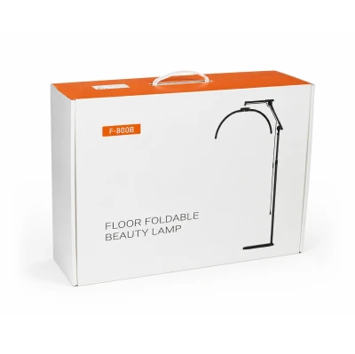 Lampa LED półpierścieniowa LUNA podłogowa czarna ARUBA