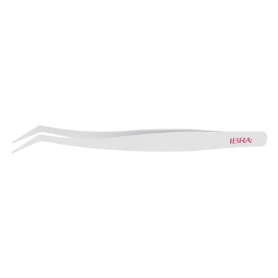 Pęseta (aplikator) do rzęs i kępek Non-Sticky L07 biała IBRA Makeup
