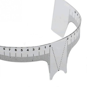 Linijka do symetrii łuków brwiowych, permanentu z wyznaczonym środkiem