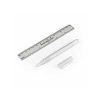 Zestaw do mierzenia brwi - linijka + marker