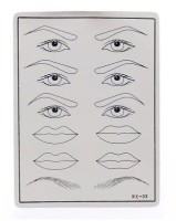 Imitacja skóry do ćwiczeń - wzór brwi, oczy, usta