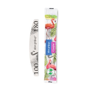 Pilnik do paznokci półksiężyc - biały 100/180 Aba