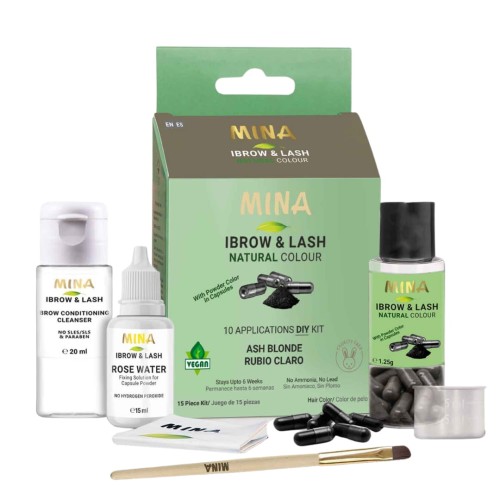 Henna pudrowa do brwi i rzęs kapsułki Ash Blonde MINA