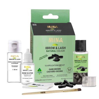 Henna pudrowa do brwi i rzęs kapsułki Dark Brown MINA