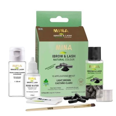 Henna pudrowa do brwi i rzęs kapsułki Light Brown MINA