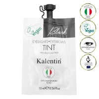 Farbka do brwi i rzęs wegańska saszetka Black - czarna Kalentin