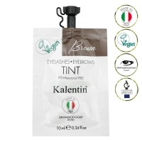 Farbka do brwi i rzęs wegańska saszetka Brown - brązowa Kalentin