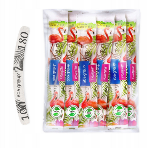 Pilnik do paznokci banan - biały 100/180 Pakiet 10 sztuk Aba