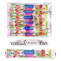 Pilnik do paznokci półksiężyc - biały 100/180 Pakiet 25 sztuk Aba