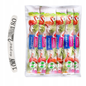 Pilnik do paznokci banan - biały 100/180 Pakiet 50 sztuk Aba