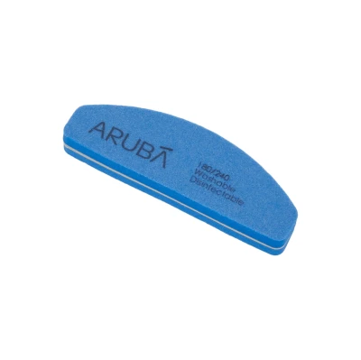 Polerka do paznokci mini buffer 180/240 półksiężyc Aruba
