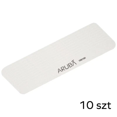 Pilnik do paznokci prosty - biały 100/180 - pakiet 10szt Aruba
