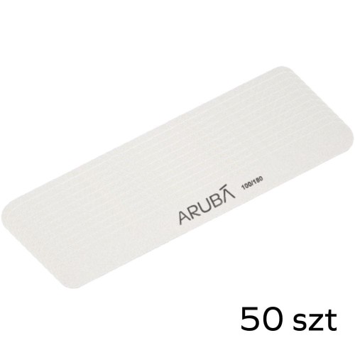 Pilnik do paznokci prosty - biały 100/180 - pakiet 50szt Aruba