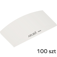 Pilnik do paznokci półksiężyc - biały 100/180 - pakiet 100szt Aruba