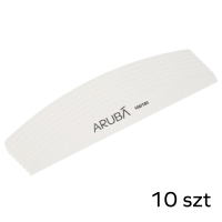 Pilnik do paznokci półksiężyc- biały 100/180 - pakiet 10szt Aruba