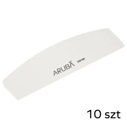 Pilnik do paznokci półksiężyc- biały 100/180 - pakiet 10szt Aruba