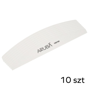 Pilnik do paznokci półksiężyc- biały 100/180 - pakiet 10szt Aruba