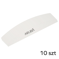 Pilnik do paznokci półksiężyc - biały 150/180 - pakiet 10szt Aruba