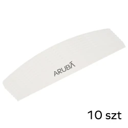 Pilnik do paznokci półksiężyc - biały 150/180 - pakiet 10szt Aruba