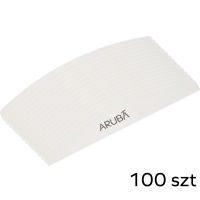 Pilnik do paznokci półksiężyc - biały 150/180 - pakiet 100szt Aruba