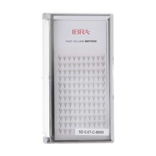 Rzęsy fast volume method 5D 0,07 C 8MM Ibra Makeup
