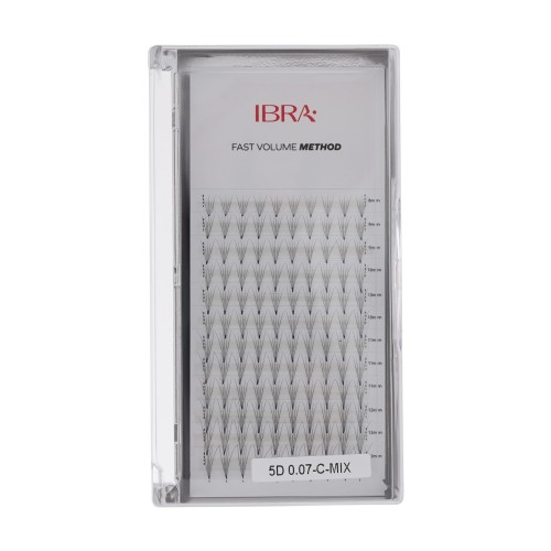 Rzęsy fast volume method 5D 0,07 C MIX Ibra Makeup