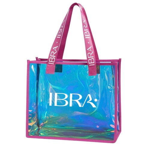 Torba reklamowa różowa przezroczysta IBRA