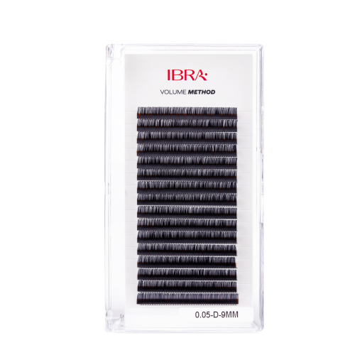 Rzęsy volume method 0,05 D 9MM Ibra Makeup