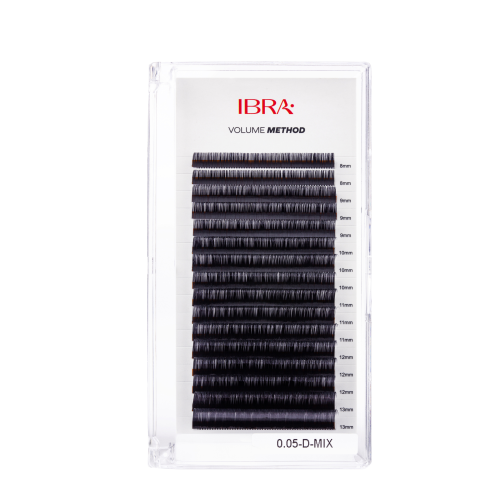 Rzęsy volume method 0,05 D MIX Ibra Makeup