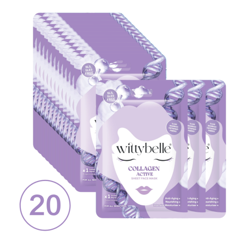 Kolagenowa Maseczka Na Twarz 20 sztuk Wittybelle