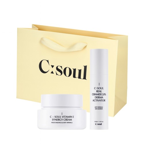 Zestaw Odżywczy Krem do twarzy + Barierowe Serum z ceramidami C:Soul