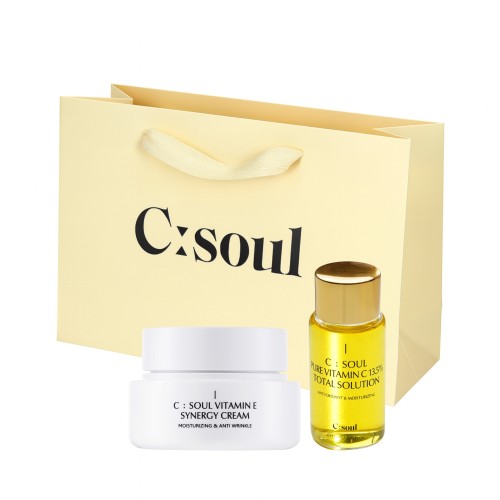 Zestaw Odżywczy Krem do twarzy + Nawilżające Serum Antyoksydacyjne z witaminą C 13% C:Soul