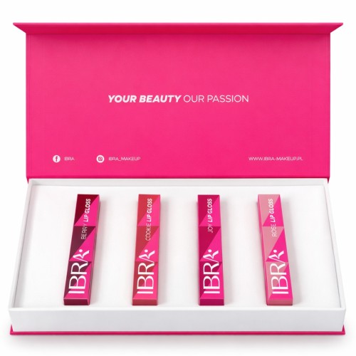 Zestaw odżywczych błyszczyków do ust Lip Gloss Ibra Makeup 4x 10ml